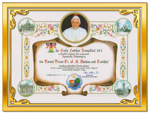 POPE CERTIFICATE